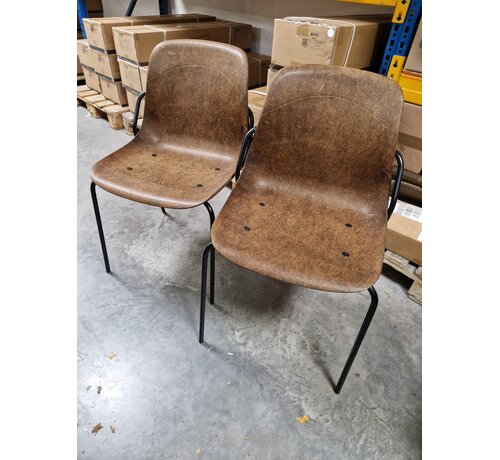 Vepa Biomateriaal Stoel – Hennep/Hars Kuip – Zwarte Poten