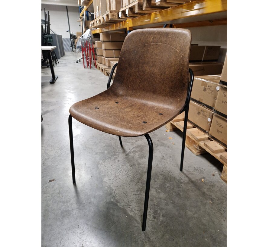 Vepa Biomateriaal Stoel – Hennep/Hars Kuip – Zwarte Poten