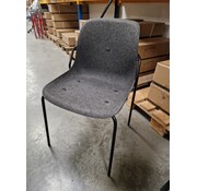 Vepa Kantinestoel / Vergaderstoel – Filt – Zwarte Poten - 2 stuks