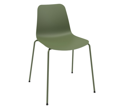 Vergaderstoel met kunststof zitting en vierpoots onderstel