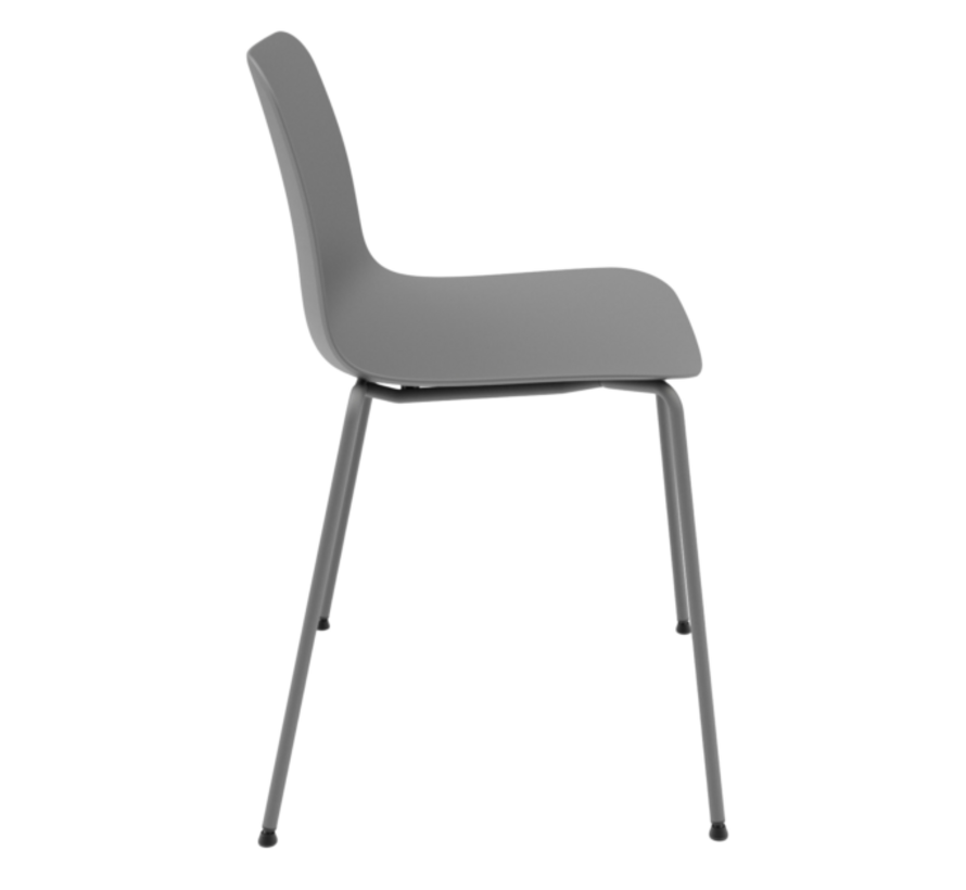 Vergaderstoel met kunststof zitting en vierpoots onderstel