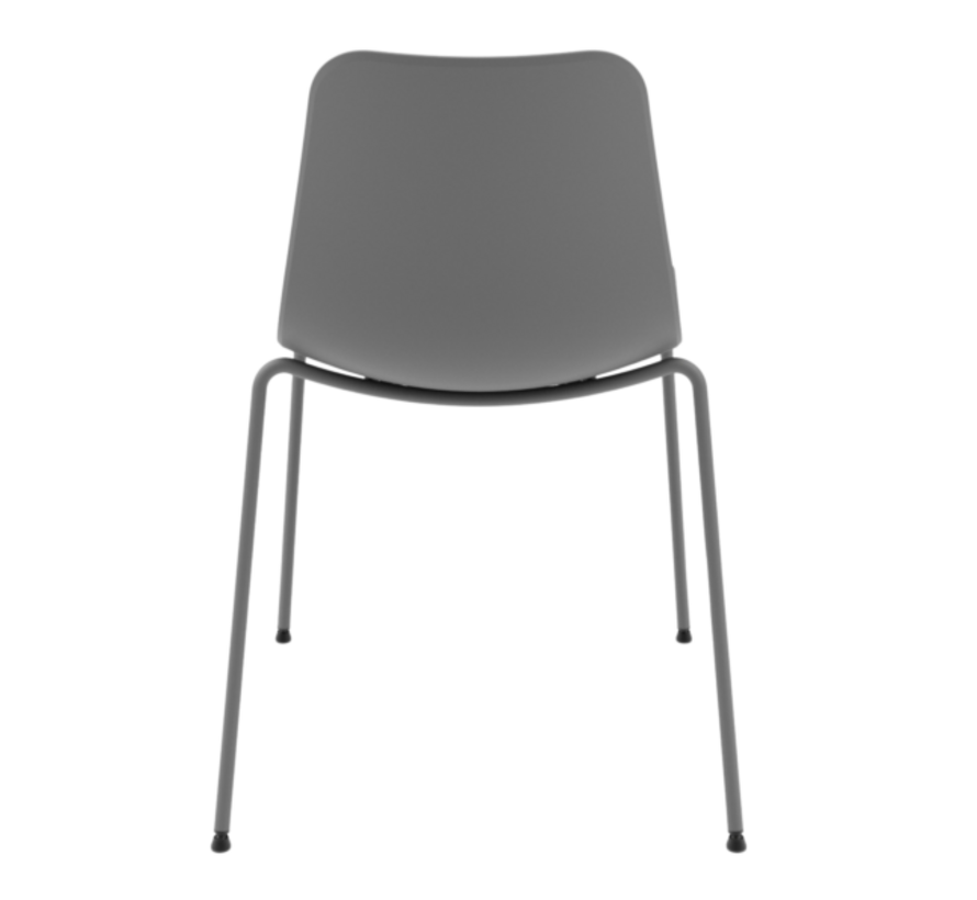 Vergaderstoel met kunststof zitting en vierpoots onderstel