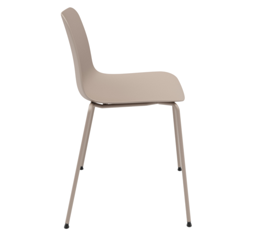 Vergaderstoel met kunststof zitting en vierpoots onderstel