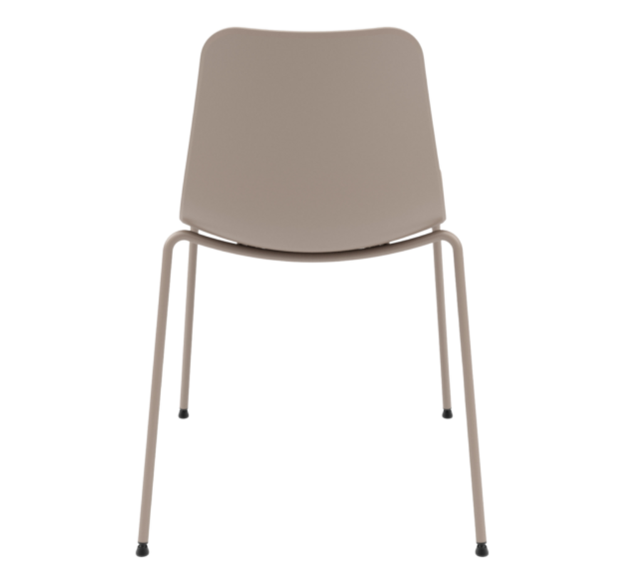 Vergaderstoel met kunststof zitting en vierpoots onderstel