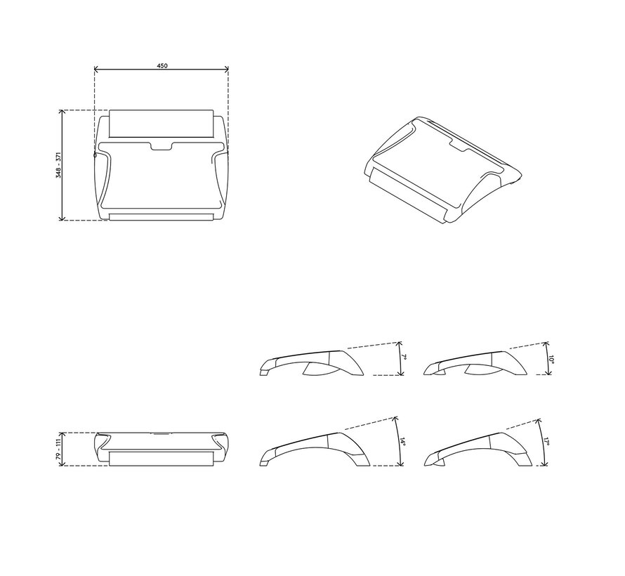 Addit voetensteun - verstelbaar 513