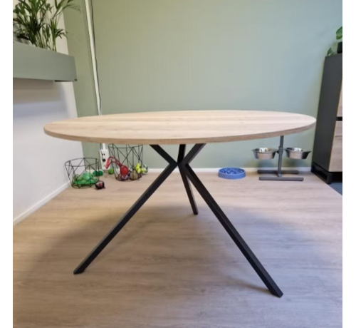 SZ Outlet: Ronde vergadertafel zwart frame Ø120 cm