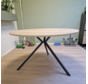Outlet: Ronde vergadertafel zwart frame Ø120 cm