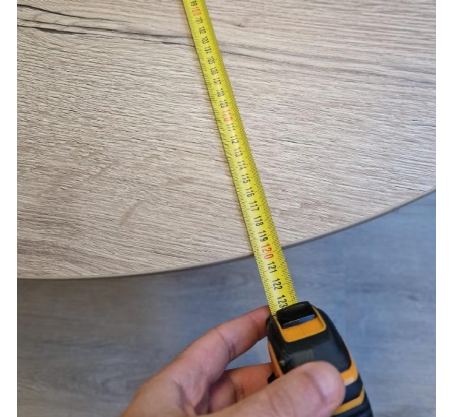 Outlet: Ronde vergadertafel zwart frame Ø120 cm