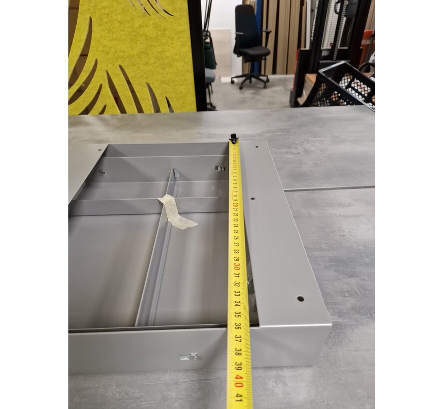 Outlet: Onderbouw Lade Metaal – Afsluitbaar – Zilver