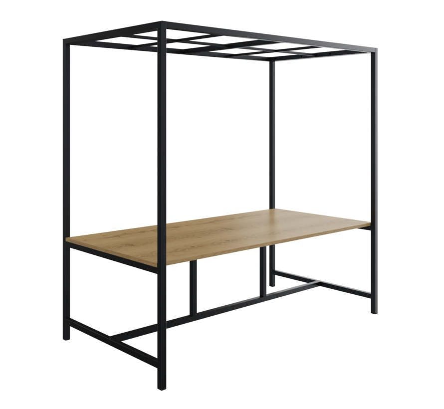 Kantinetafel Move 75 cm Hoog 240 x 100 cm op wielen 75 cm hoog