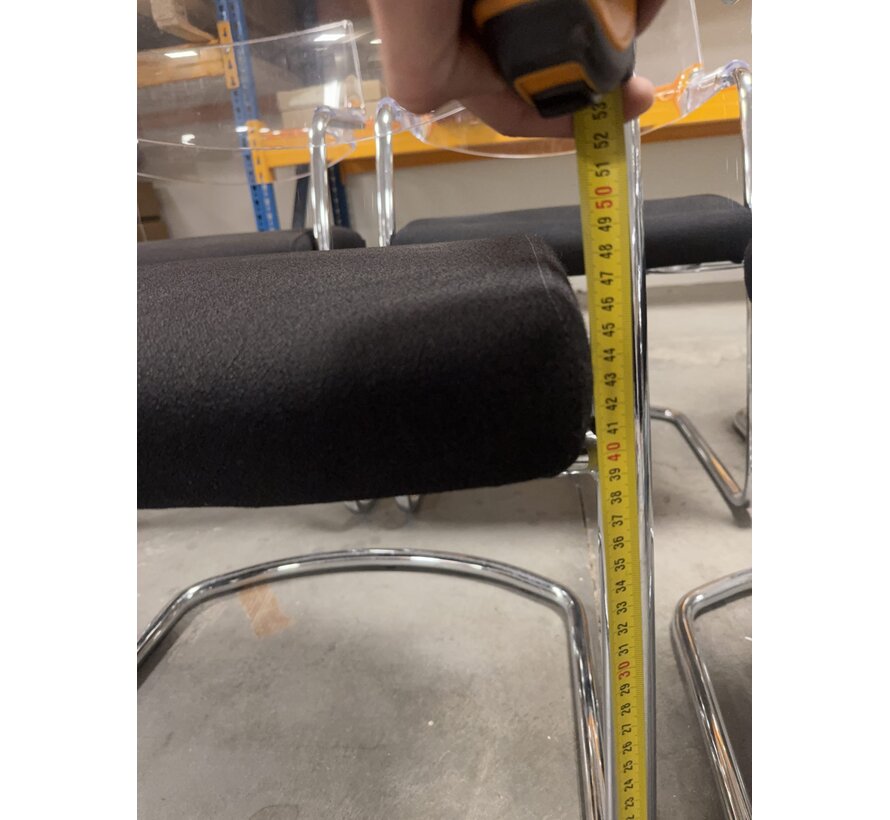 Outlet: 5 Vergaderstoelen van Sitland doorzichtige rugleuning