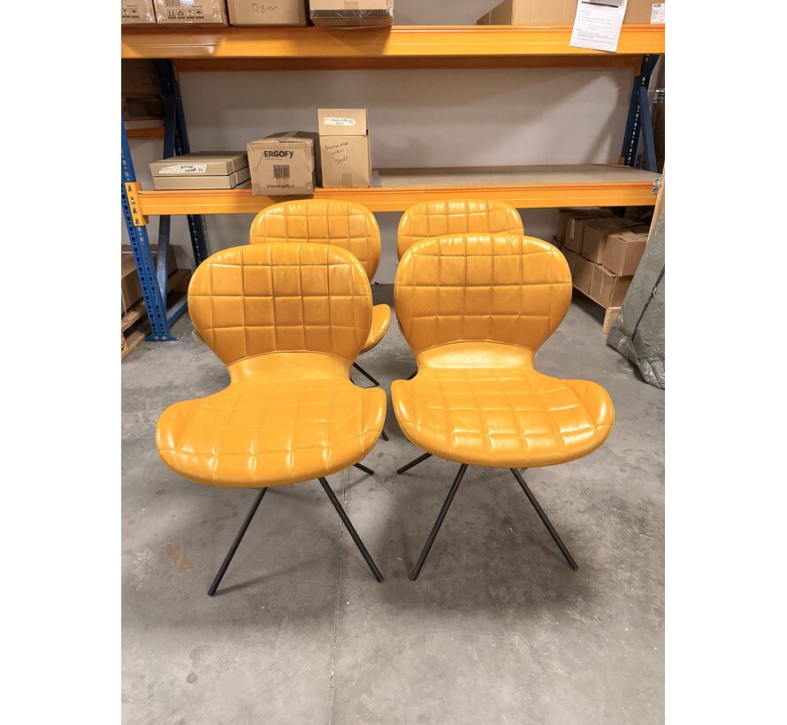 Outlet: Vergaderstoel Zuiver set van 4 stoelen geel