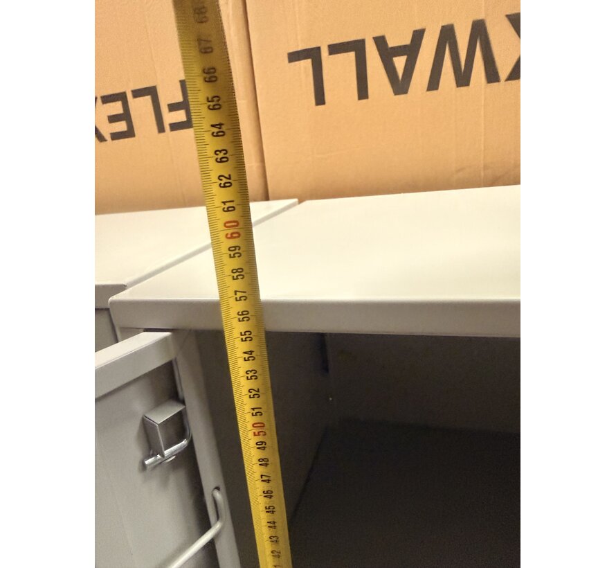 Outlet: Lage archiefkast grijs 2 stuks