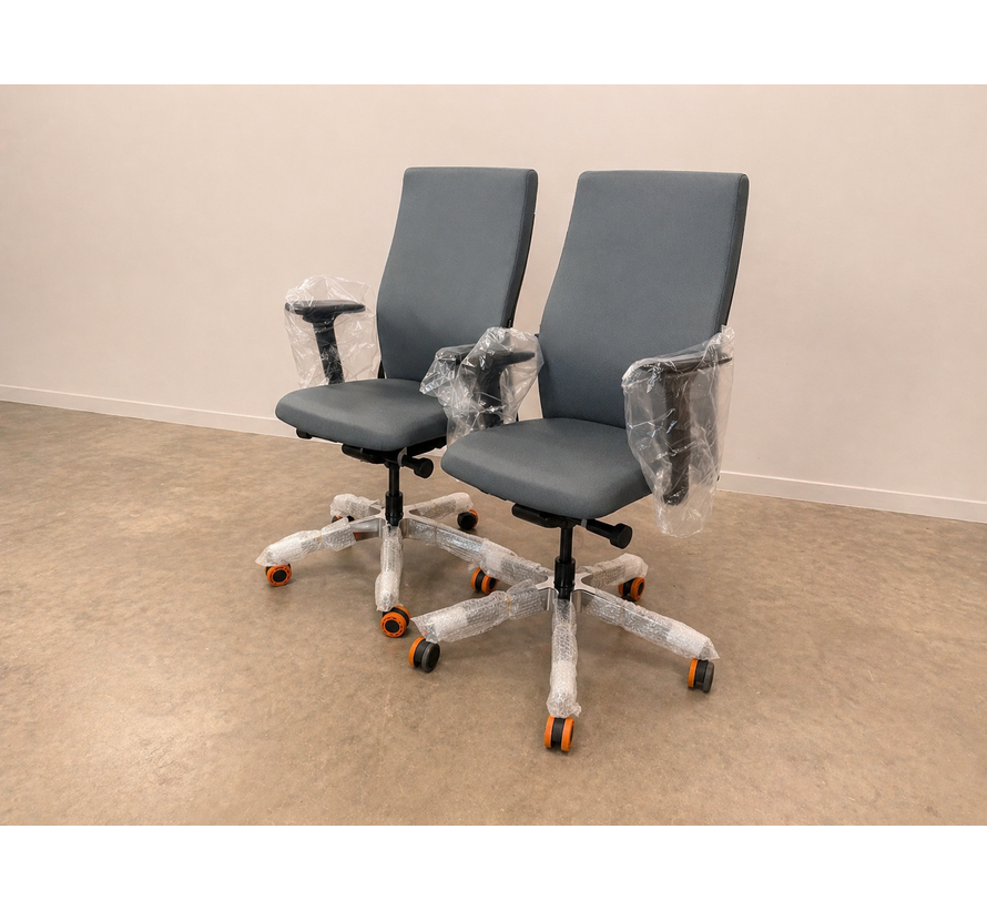 Outlet: Grijze LX114 bureaustoel 2 stuks