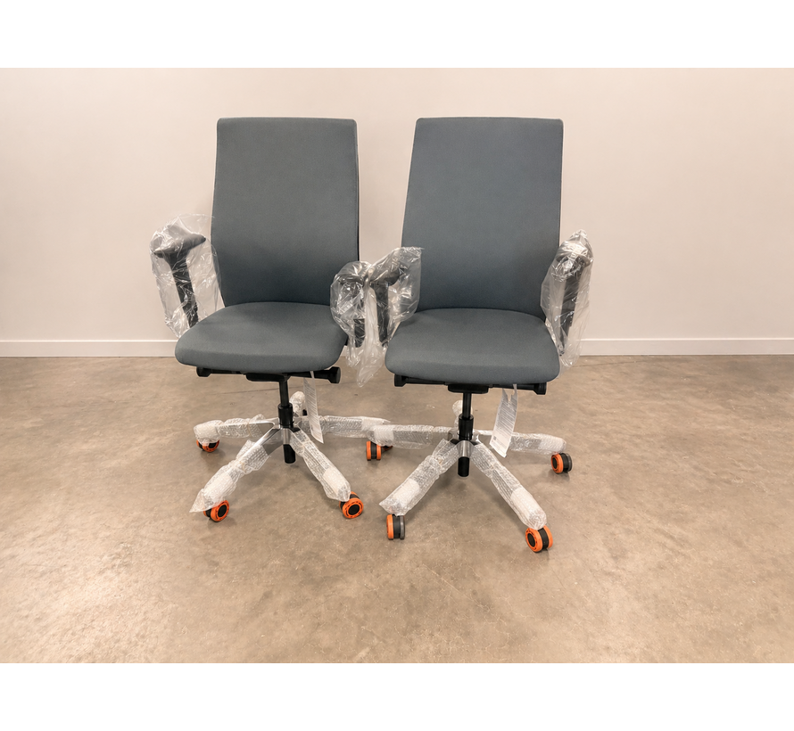 Outlet: Grijze LX114 bureaustoel 2 stuks