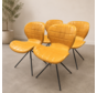 Outlet: Vergaderstoel Zuiver set van 4 stoelen geel