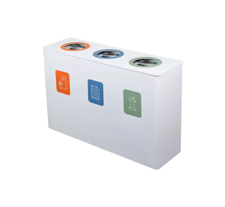 Scheidingsbak 3x60L in wit