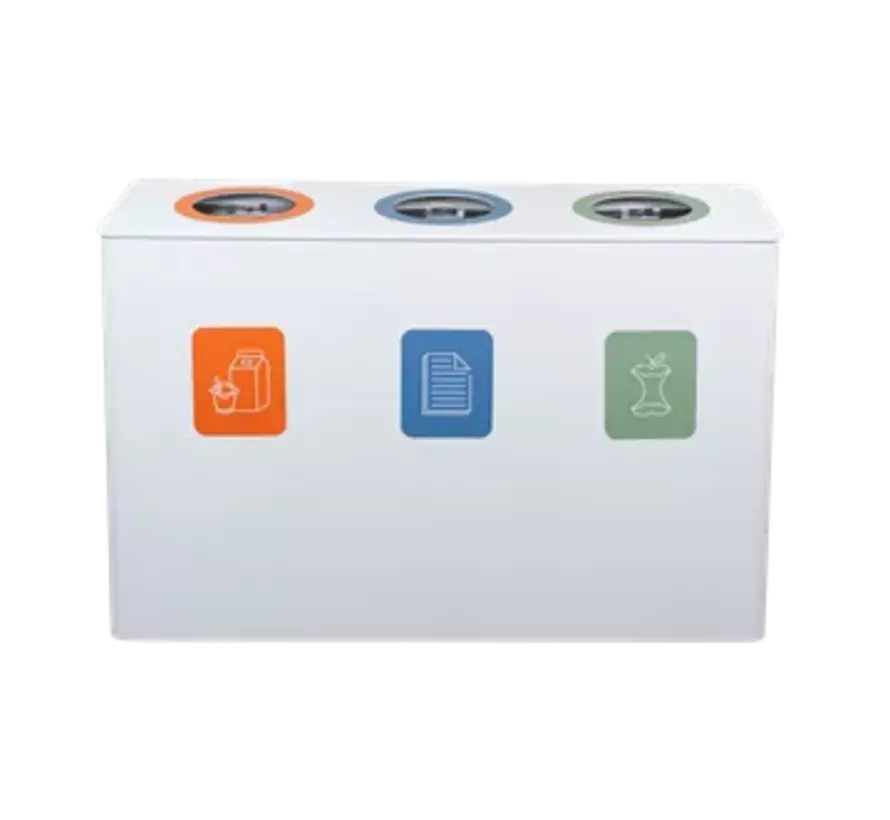 Scheidingsbak 3x60L in wit