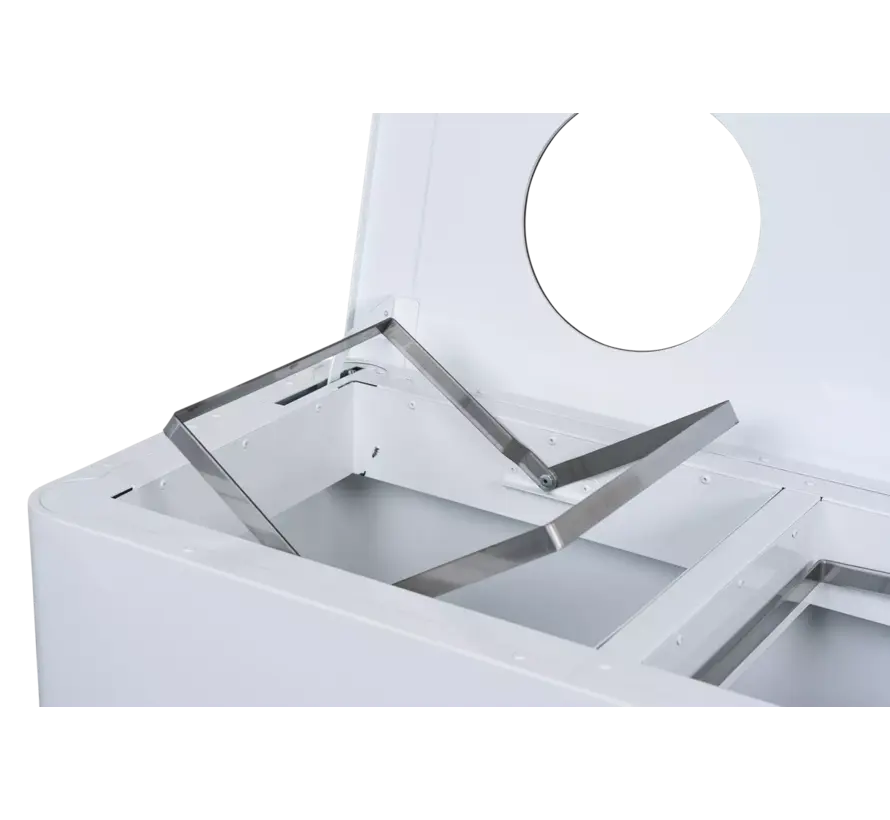 Scheidingsbak 3x60L in wit