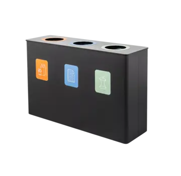 Ergofy Scheidingsbak 3x60L zwart