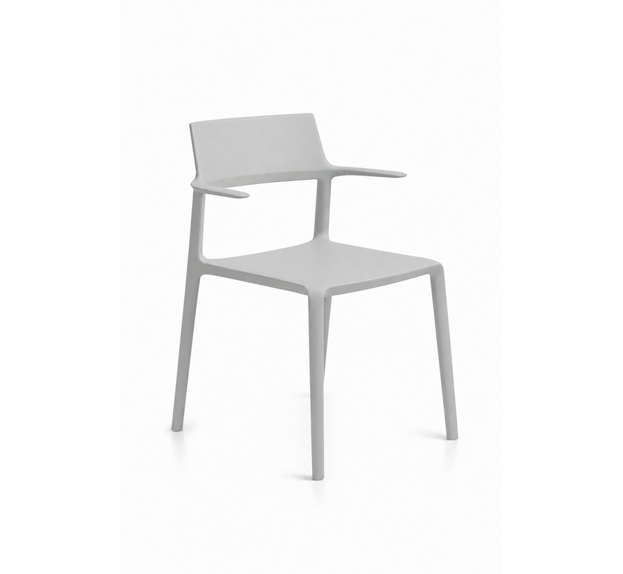 Kantinestoel 400  met elegante poten en kunststof zitting in moderne kleuren