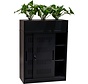 Schuifdeurkast Euro 125 cm x 90 cm x 40 cm  met Plantenbak