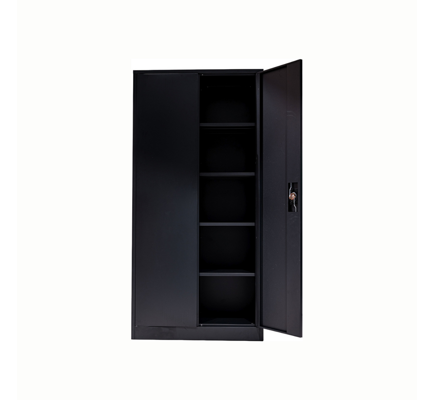 Draaideurkast Euro 90 x 40 x 185 cm zwart RAL9005
