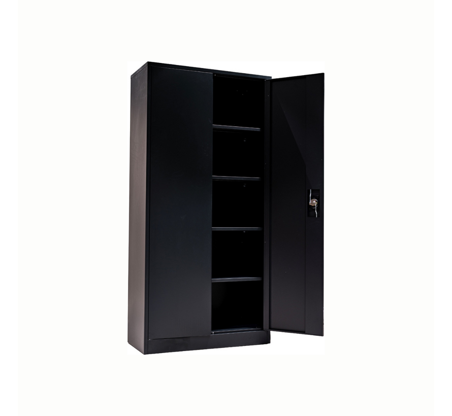 Draaideurkast Euro 90 x 40 x 185 cm zwart RAL9005