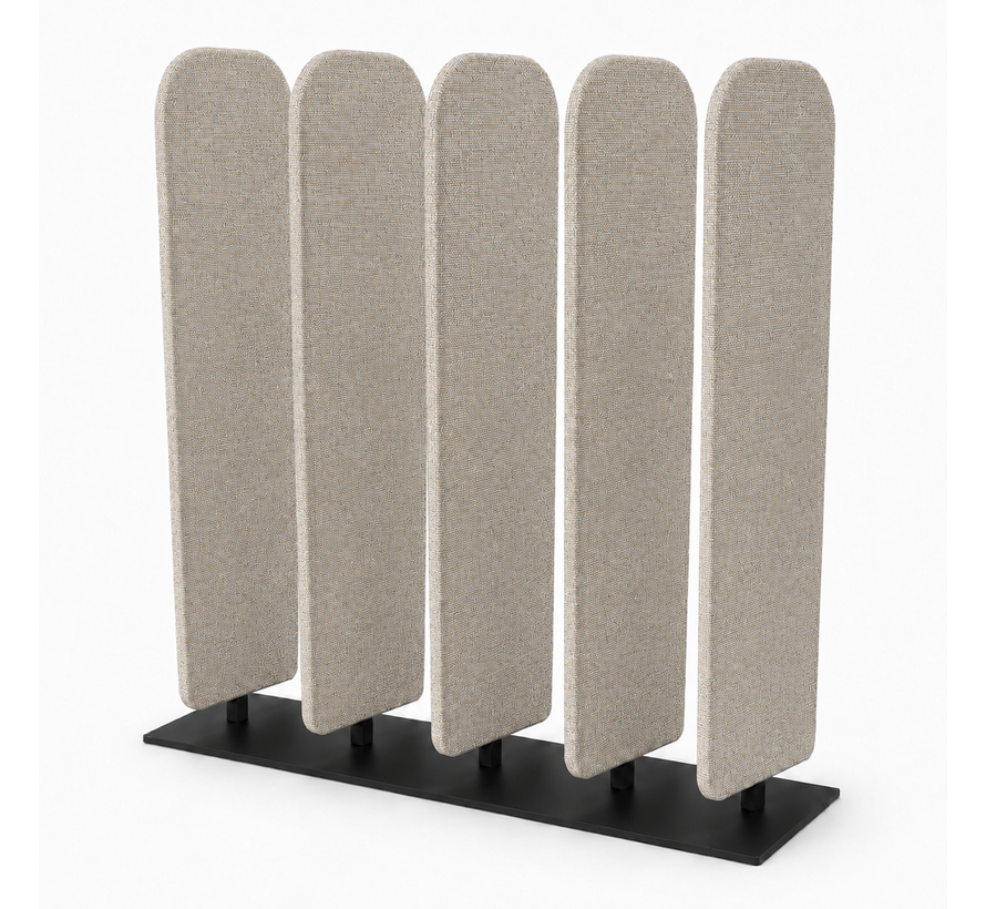 Akoestische lamellen divider met ronde hoeken Large
