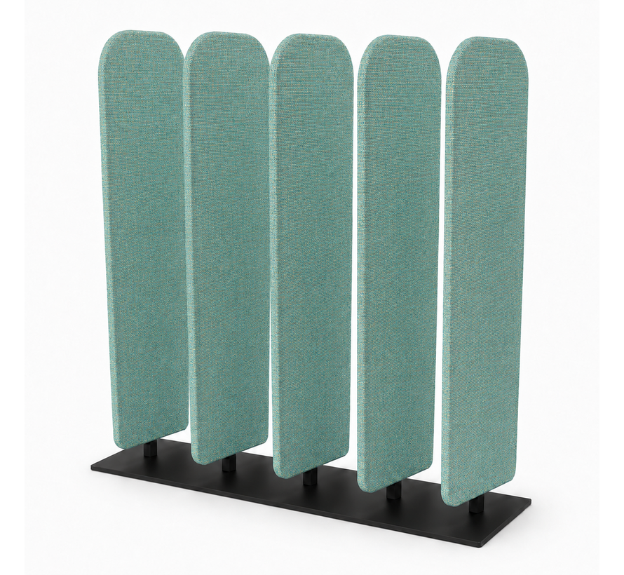Akoestische lamellen divider met ronde hoeken Large