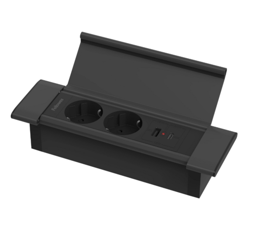 Filex Workspace Solutions Inbouwsstekkerdoos Desk In Cover Inbouwsstekkerdoos 2x stroom + USB A/C