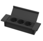 Inbouwsstekkerdoos 3x stroom  30W Desk In Cover