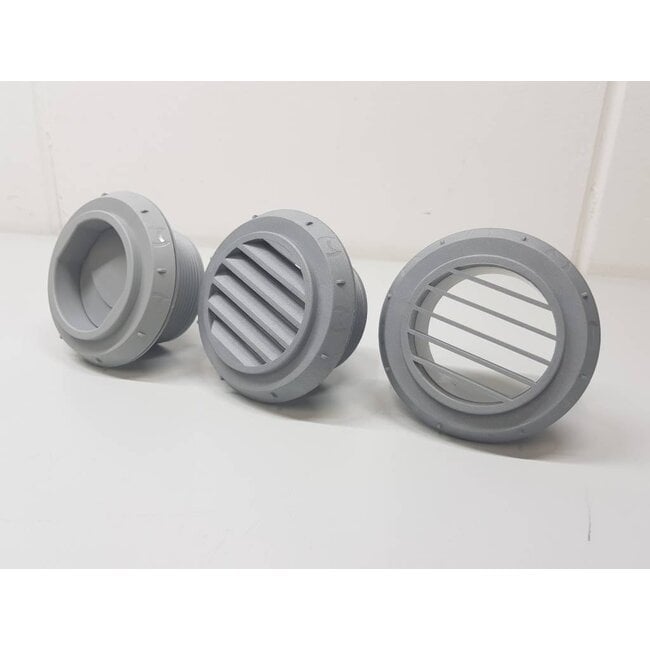 Webasto Air outlet 90MM 45 degrees GREY