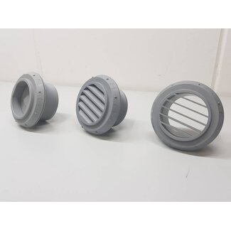 Webasto Luchtuitblaasrooster 60MM, 45 graden GRIJS