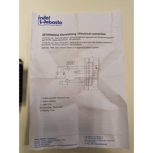 Webasto ELEK UNIT Webasto BD35/50F 12/24V Elektronische Regelunit voor Koelcompressoren