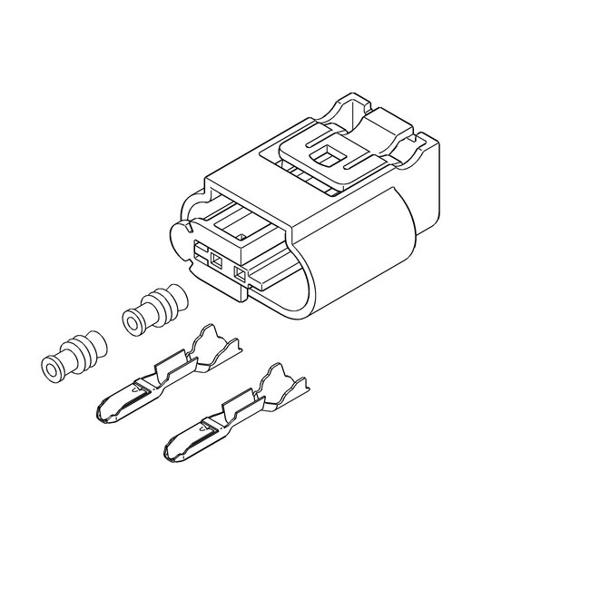 Webasto Plug kit 2-pin plug on the fuel pump wiring harness, with connection materials, for fuel pump DP 42