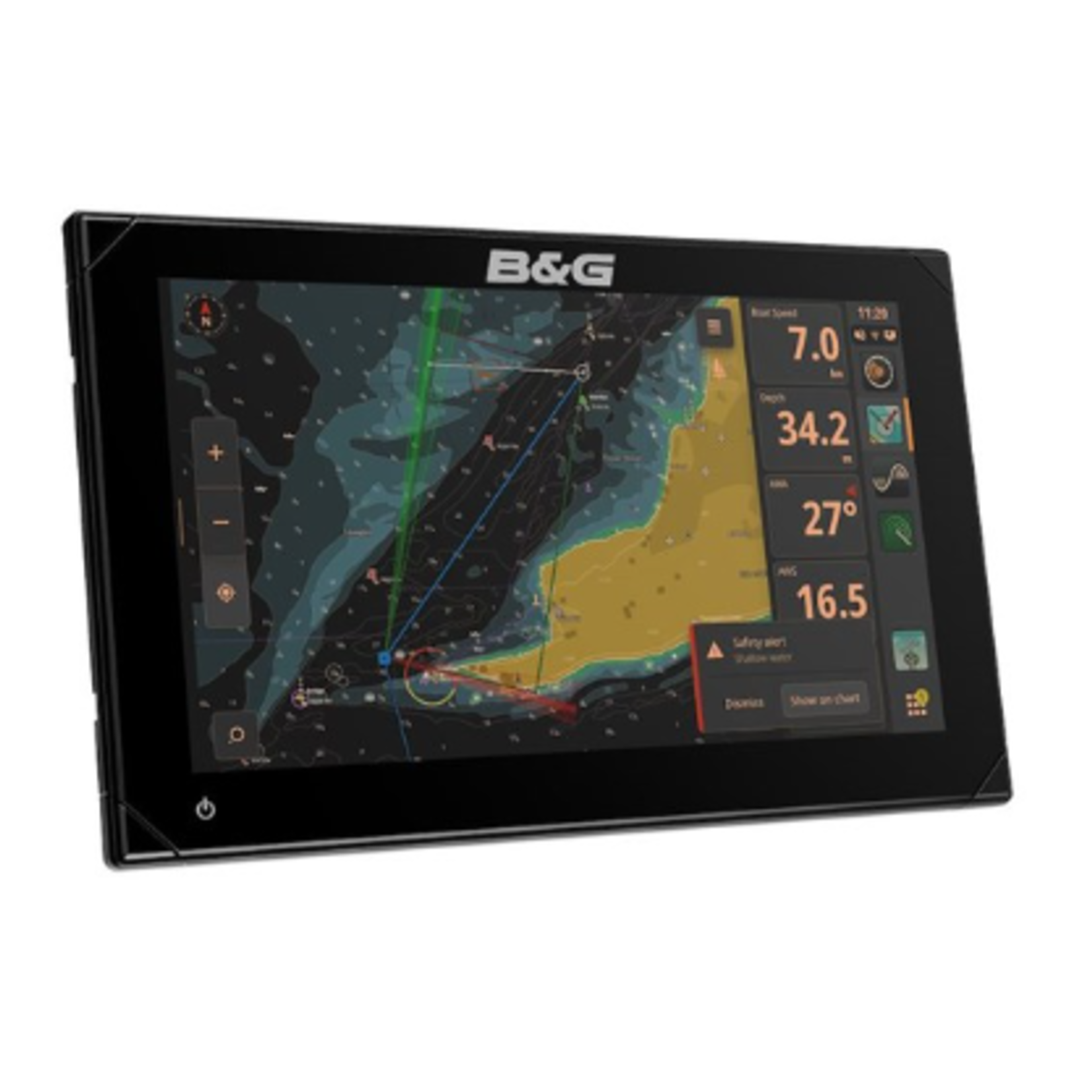 B&G  B&G Zeus® S 9 – 9" SolarMAX™ IPS HD sailing chartplotter with worldwide basemap, built-in GPS, WiFi, and full C-MAP® X chart support