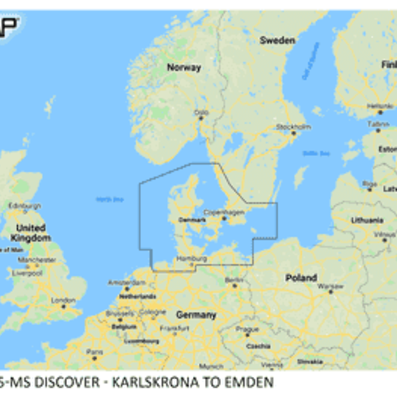 C-MAP DISCOVER - Karlskrona to Emden