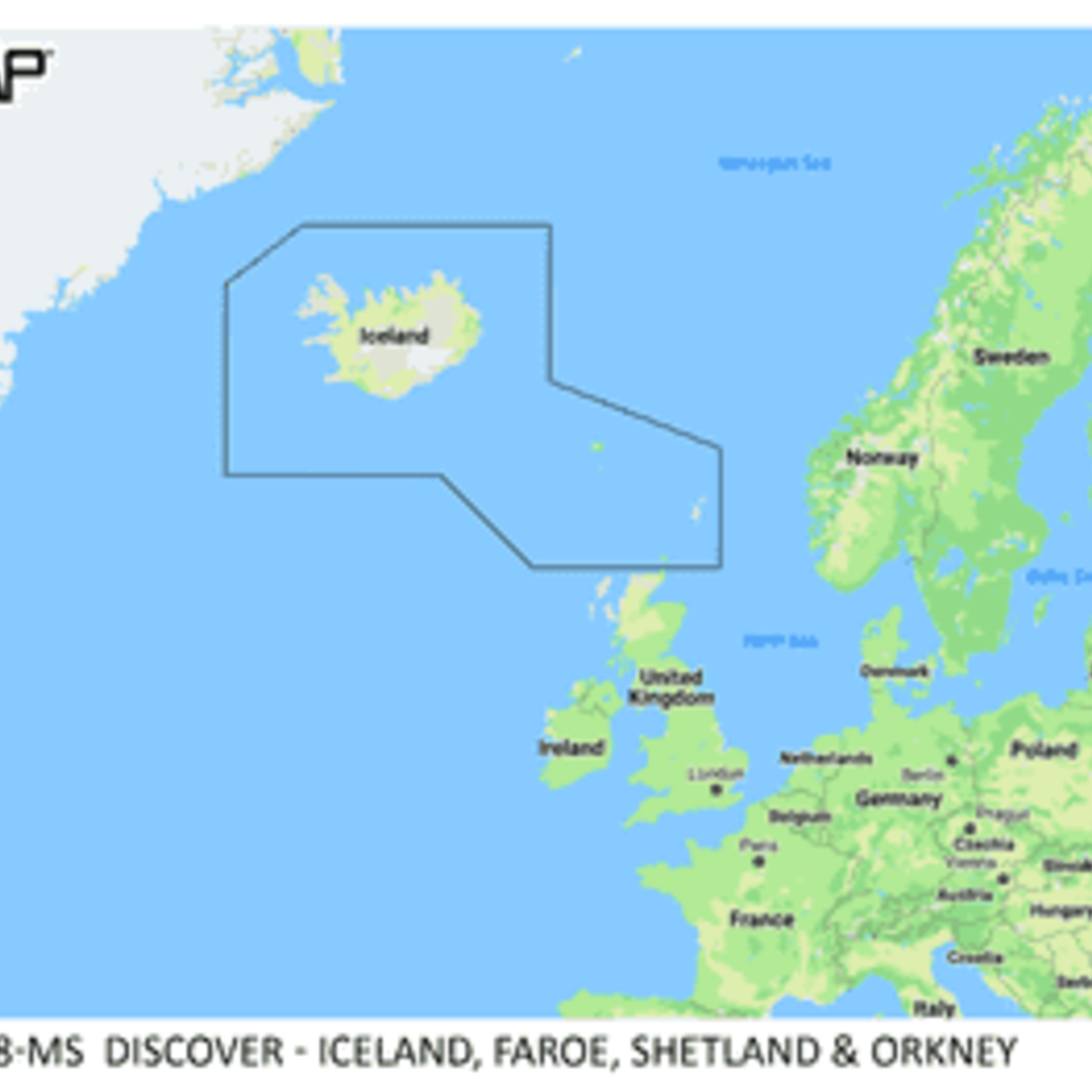 C-MAP DISCOVER - Iceland, Faroe, Shetland & Orkney Islands