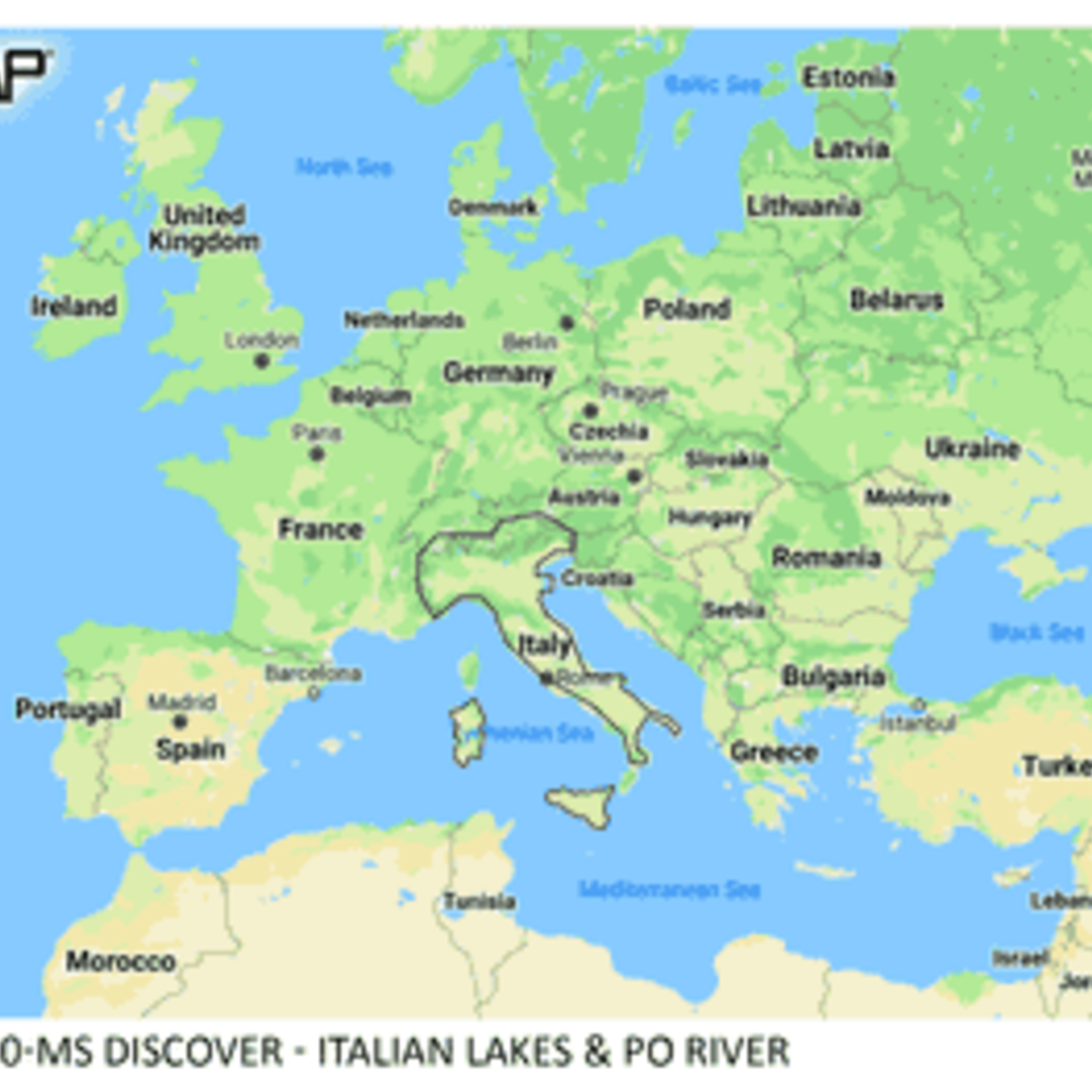 C-MAP DISCOVER - Italian Lakes & Po River