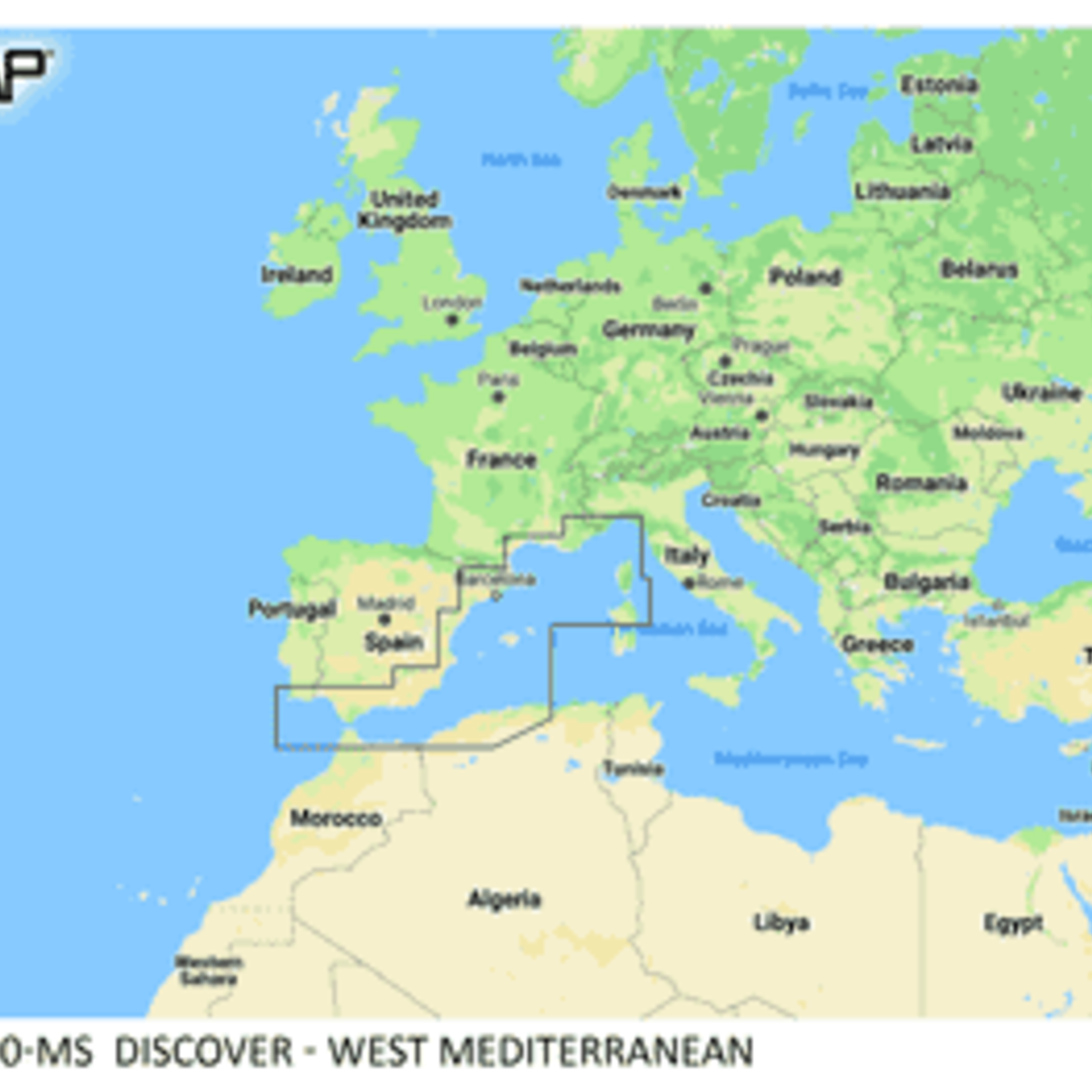 C-MAP DISCOVER - West Mediterranean