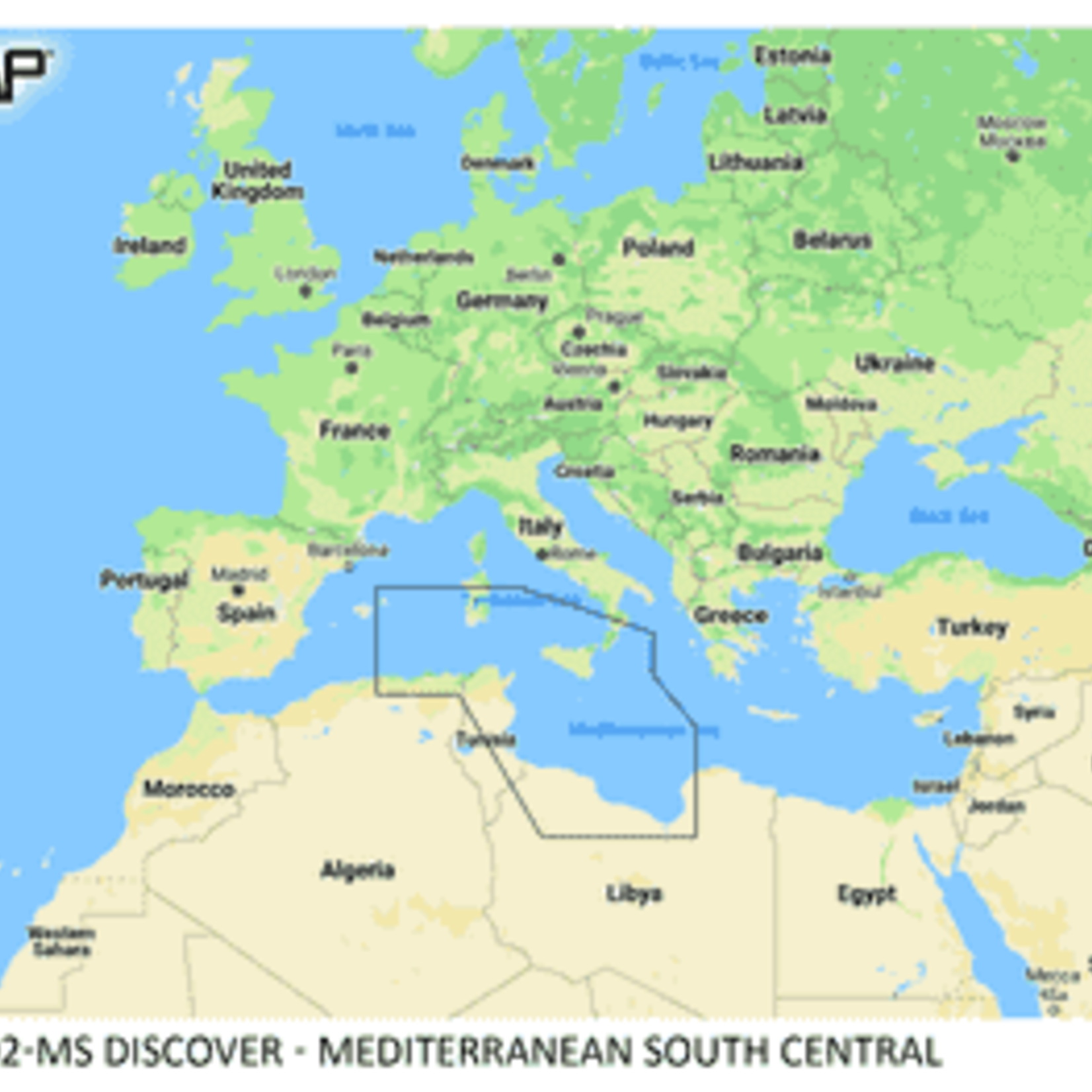 C-MAP DISCOVER - Mediterranean South Central
