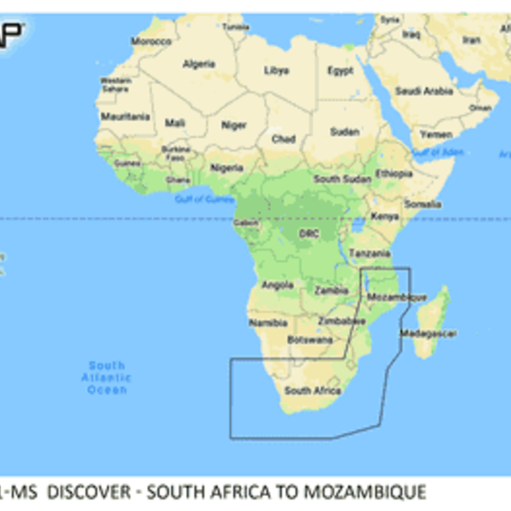 C-MAP DISCOVER - South Africa to Mozambique