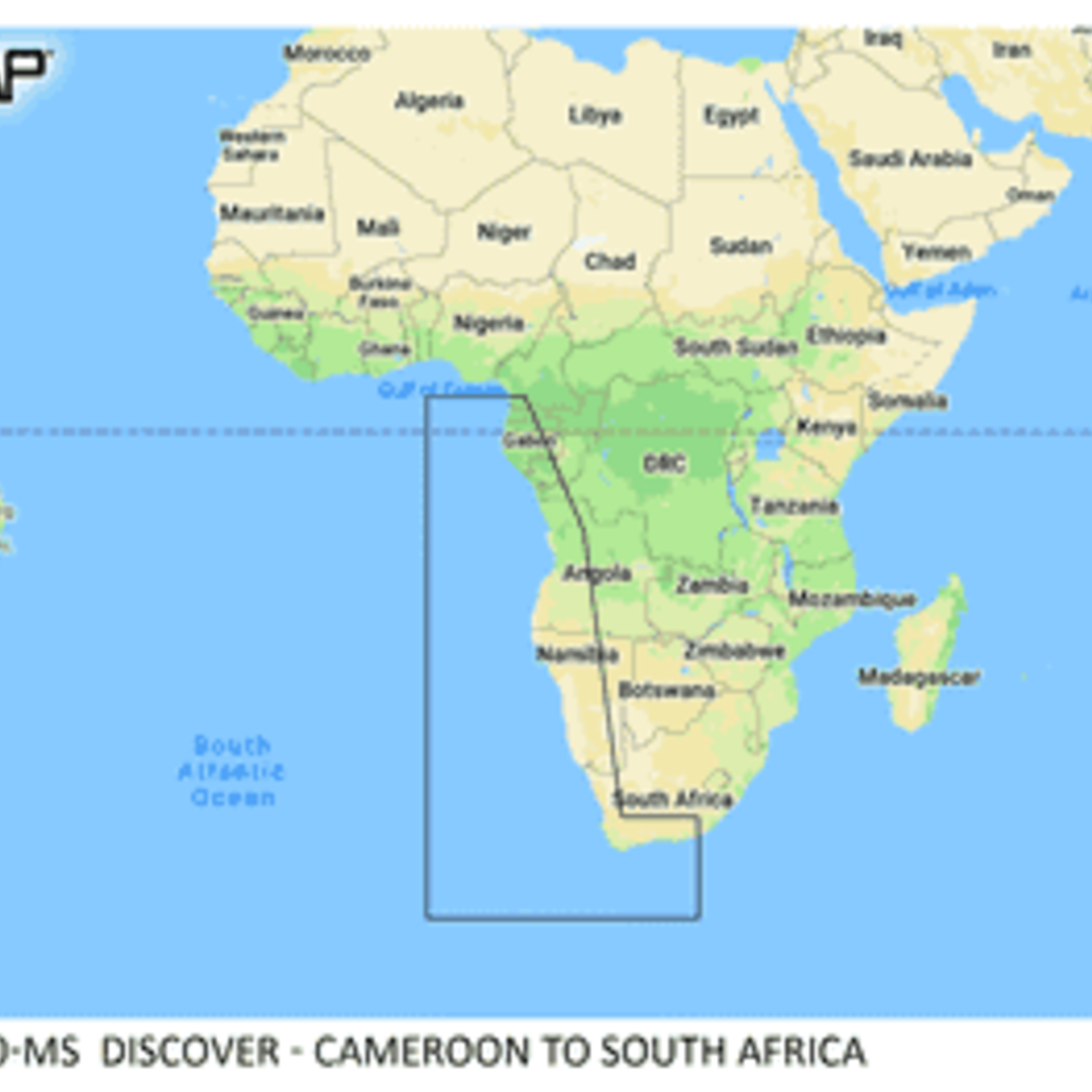C-MAP DISCOVER - Cameroon to South Africa