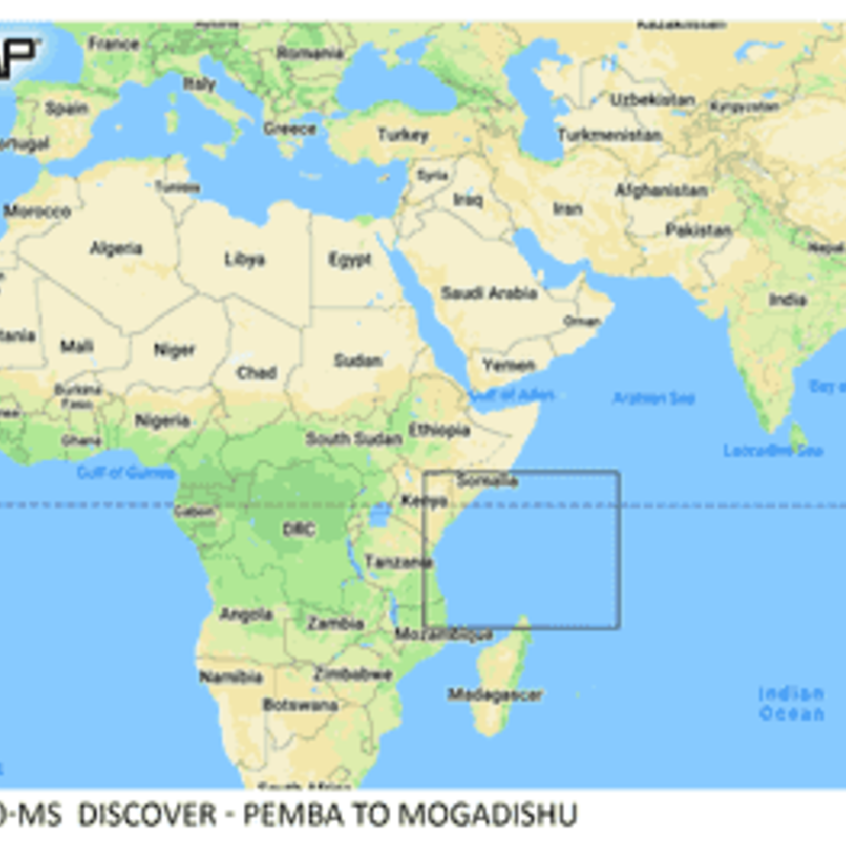 C-MAP DISCOVER - Pemba to Mogadishu