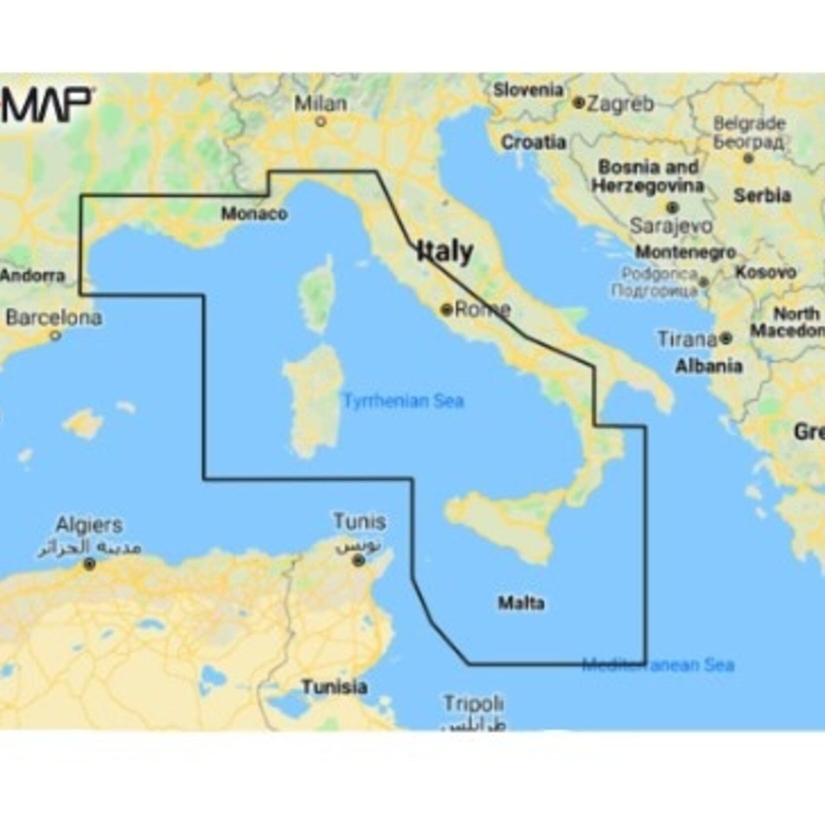 C-MAP DISCOVER - Central Mediterranean