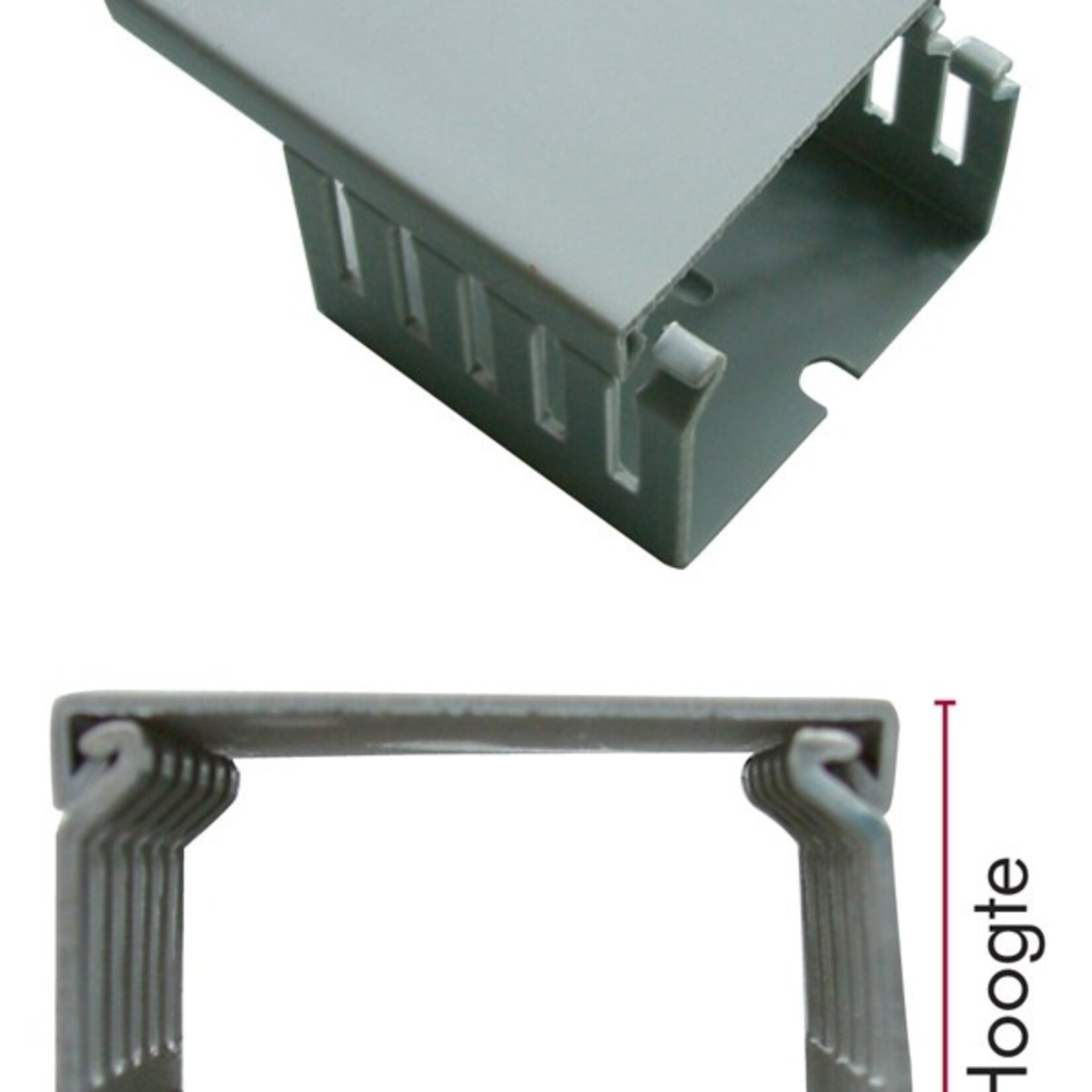 Bedradigskoker open kleur grijs RAL 7030