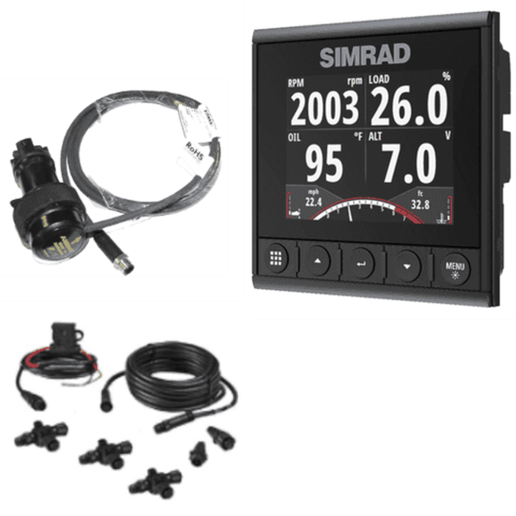Simrad IS42 Speed/Depth Pakket met Triducer en NMEA2000 Starterkit