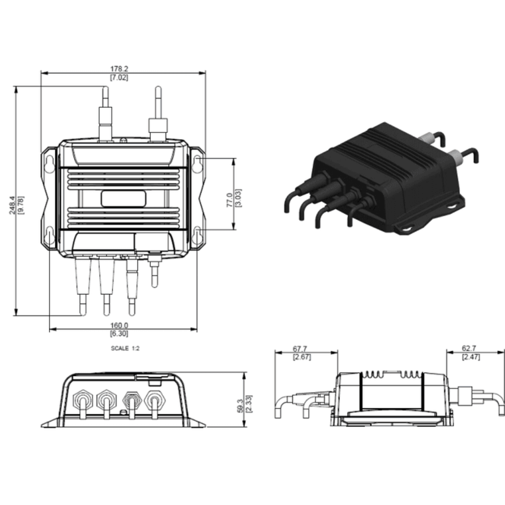 Simrad SOTDMA Class B AIS Transponder with increased transmission frequency and GPS-500 antenna