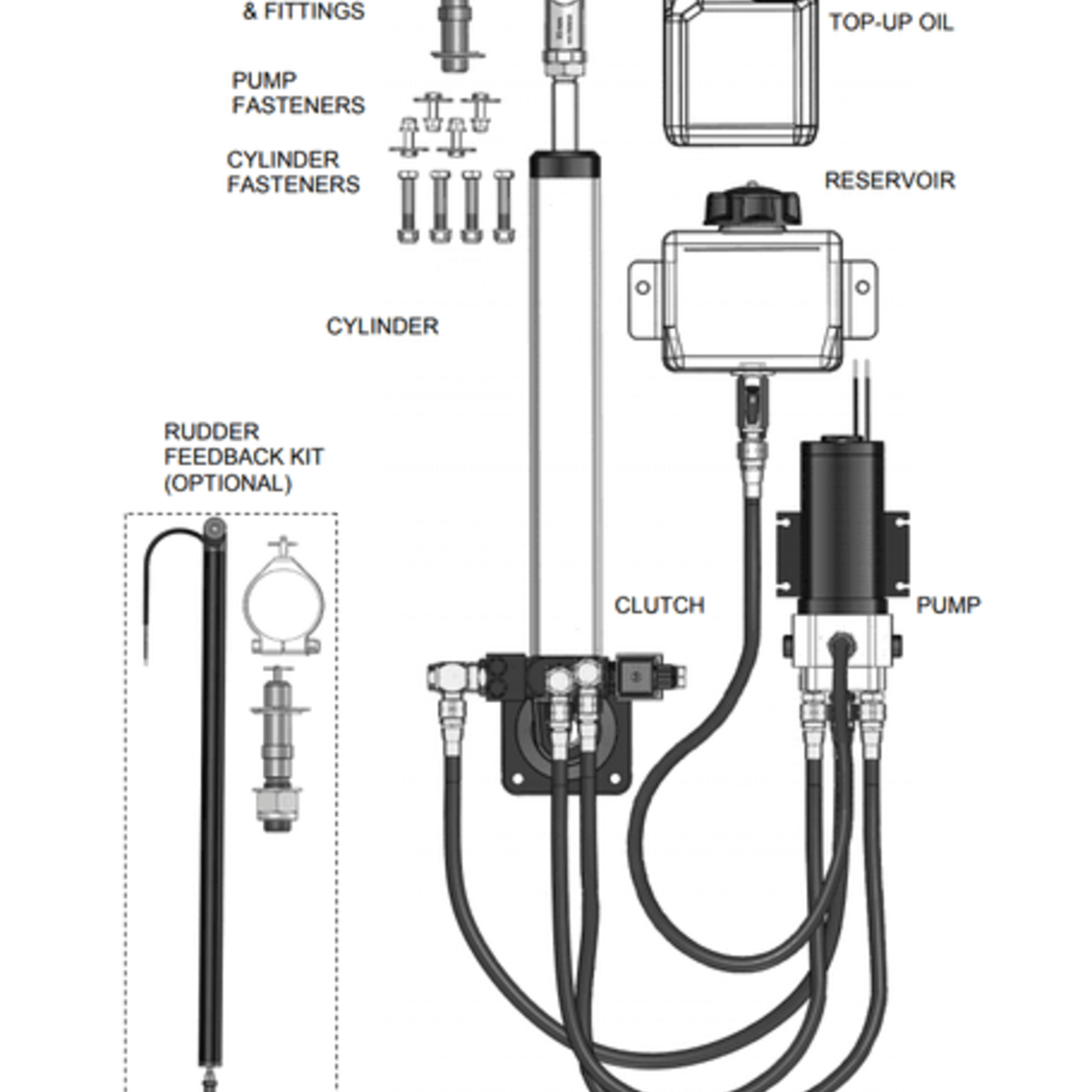 B&G  Hydraulic Ram T3 24V – powerful and efficient integrated hydraulic steering drive for marine autopilot systems